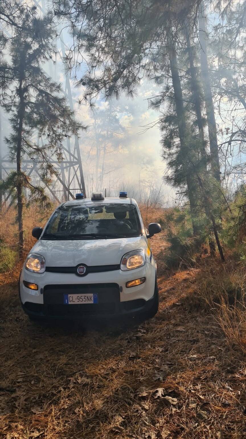 Incendio bosco Vigano 1 gennaio 2025