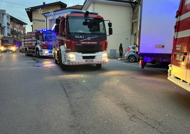 Incendio Ossona - venerdì 10 gennaio 