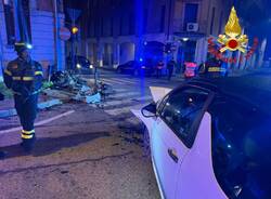 Incidente tra un'auto e una moto a Samarate