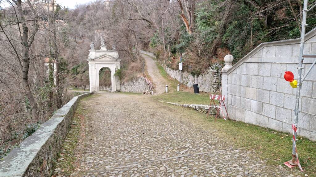 Rimosso l'albero caduto che bloccava la salita al sacro Monte