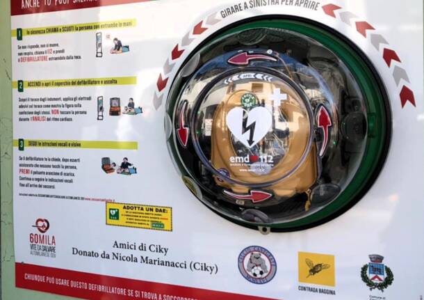 Rubato il defibrillatore di via D'Annunzio a Canegrate