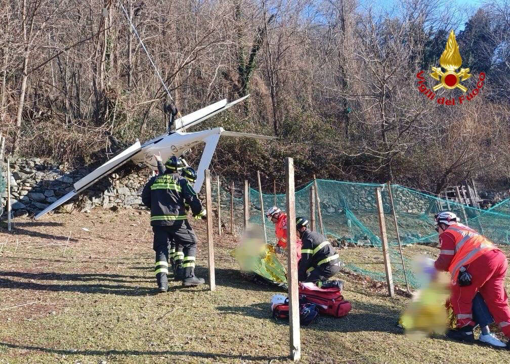 Ultraleggero precipitato a Sondrio 