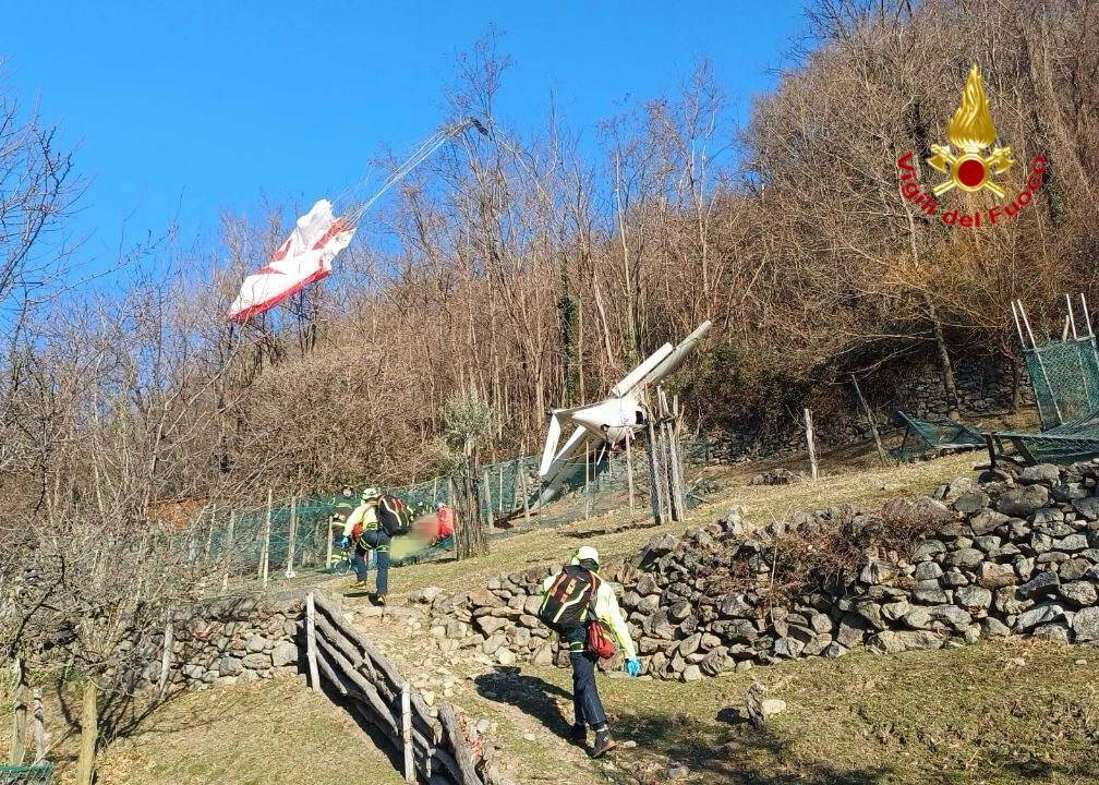 Ultraleggero precipitato a Sondrio 