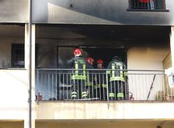 Incendio a Laveno Mombello