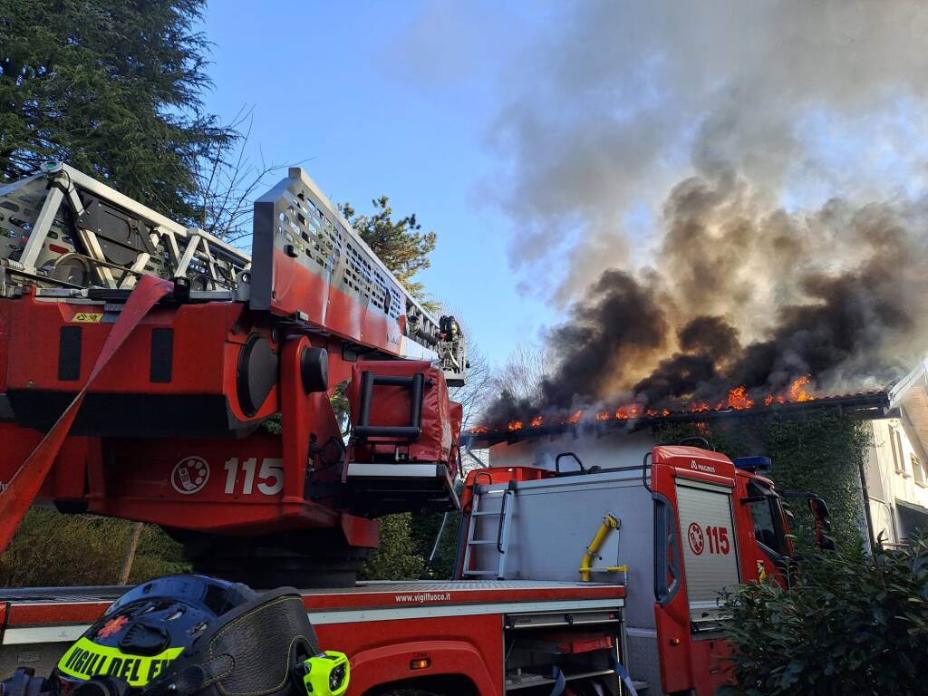 Incendio a Turbigo- giovedì 6 marzo 