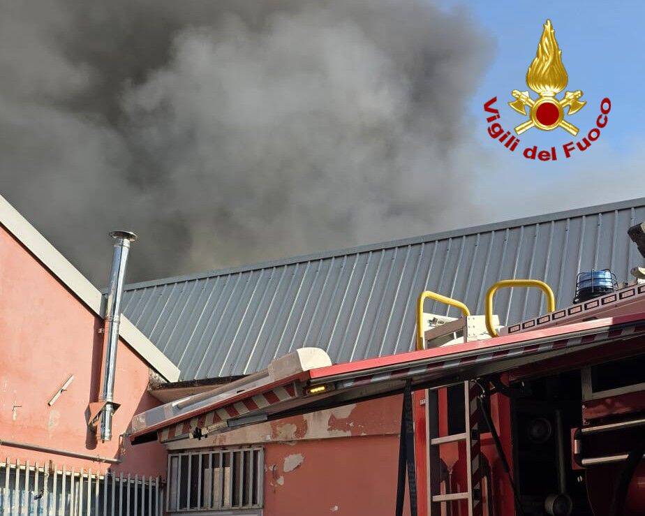 incendio azienda gorla minore