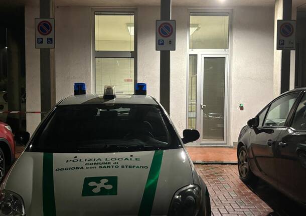 L’incendio al Comando di Polizia Locale di Oggiona con Santo Stefano