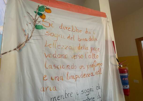 La scuola primaria di Morosolo festeggia il compleanno del Kaki, l’albero della pace